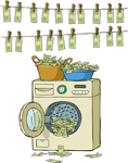 washing machine with money